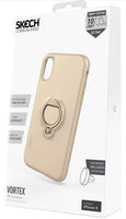 SKECH Slim Shockproof Anti-Slip Vortex Hybrid Case for Apple iPhone Xs/X - Champagne(QTY=10)(R15)