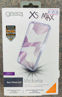 Gear4 Victoria Case for Apple iPhone Xs Max Clear Fabric Waves(QTY=5)(R1-1)