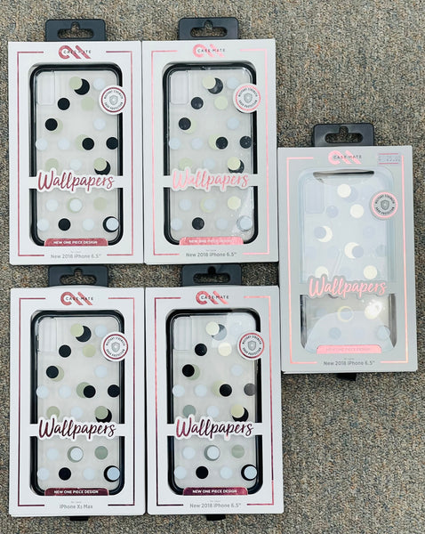 Case-Mate Wallpapers Black White Silver Dot Case for iPhone XS MAX(QTY=05)(R14)