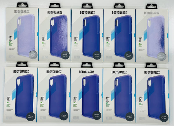 BodyGuardz Ace Pro Case For Apple iPhone XS MAX, Purple Lavender (QTY=10)(R2-1)